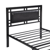 ZNTS Twin Size metal bed Sturdy System Metal Bed Frame ,Modern style and comfort to any bedroom ,black W311109646