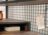 Industrial L-Shaped Desk with 2 Drawers and Shelves, Brown finish B356P402608