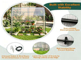 7 x 3.5 x 7 Feet Lean-To Walk-In Greenhouse with 3-Tier Shelves, Waterproof & Sun-Proof PE Wall 08339290