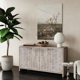 Accent Cabinet Farmhouse Style 4 Door Wooden Cabinet Sideboard Buffet Server Cabinet Storage W1435P151555