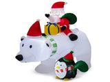 7 Feet Inflatable Santa Claus Riding Bear Inflatable Decoration 47270143