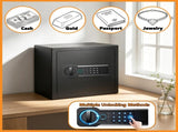 1.7 Cubic Foot Hidden Home Safe with Fingerprint & Digital Keypad Lock, Black, No Assembly Required 46207444