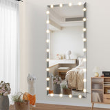 Hollywood Full Length Mirror with Lights Oversized Full Body Vanity Mirror with 3 Color Modes W708125598