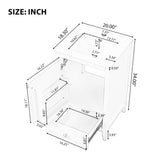 20" Bathroom Vanity with Sink, Bathroom Cabinet with Soft Closing Door, Storage Rack and A Drawer, N725P185452B