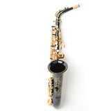 Be Brass Carving Pattern Pearl White Shell Button Saxophone with Strap Black 68095818