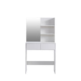 ZNTS Vanity desk with mirror, dressing table with 2 drawers, white color 74296764