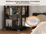 4-Tier All-Steel Rotating Bookshelf with 360&deg Wheels, Large Size Sturdy & Spacious Book Rack, New W1779P305250