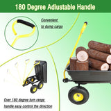 Folding car Poly Garden dump truck with steel frame, 10 inches. Pneumatic tire, 300 lb capacity body W22758303