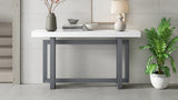 U_STYLE Contemporary Console Table with Wood Top, Extra Long Entryway Table for Entryway, Hallway, N711P230809M