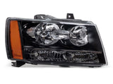 Fit For 2007-2014 Chevy Avalanche Tahoe Suburban Amber Corner Black Headlights 63526554