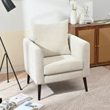 ZNTS Barrel Chair, Chenille Accent Chair, Fabric Armchair Club Chair,Upholstered Arm Chair with Solid W1028P188580