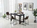 Bronco Antique Wood Finished Counter Height Dining Set Table and Four Chairs, Brown T2574P194414