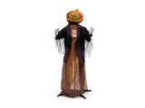 5.6 Feet Halloween Decoration Animated Standing Pumpkin Scarecrow 68708427