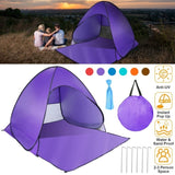 Pop Up Beach Tent Sun Shade Shelter Anti-UV Automatic Waterproof Tent Canopy for 2/3 Man w/ Net 47048800