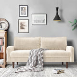 72" Velvet Round Arm Apartment Loveseat 90858385