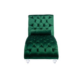 COOMORE Velvet Chaise Lounge Indoor,Button-Tufted Upholstered Chaise Lounge Chair with Pillow for W39538677