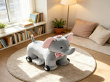 6V Electric Ride-On Horse for Kids Music, Forward Drive, Soft Plush Body & Foot Pedal Toy for 94162152