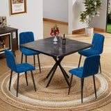 Square Table, Mid Century Modern Square Table for 4-6 Person, Coffee Table for Kitchen W578P242962