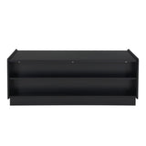 Modern Rectangle Coffee Table with 4 Drawers and 2 Display Shelves, 47.2" Wood Coffee Table with 34248855
