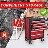 7-Drawer Rolling Tool Chest with Locking Wheels & Drawers, 18.5" D x 28" W x 39.5" H Mobile Tool W3037P309489