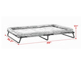 Large Elevated Dog Bed, Raised Outdoor Pet Cot with Removable Pad, Portable Metal Frame for XL 02756546