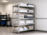 Stainless Steel Shelves 48x18.5 Inch, 5-Tier Adjustable Storage Rack, 330lb Per Shelf Capacity, 75132420