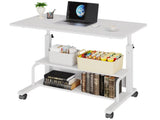 Height Adjustable Desk Standing Desk Small Desk for Small Spaces, Mobile Rolling Computer Desk on 38015804