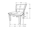 Set of 2 Blue Fabric Upholstered Dining Chairs, Brown B016P227282