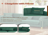 FX-P11-GR 87.4 Inches Contemporary Upholstered Sofa Couch, 3 Seater Sofa with Plush Cushions & W576P360571