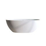 59'' Solid Surface Matte Tub, Solid Surface Soaking Tub, Stone Resin Freestanding Bathtub, Thick W2753P191209