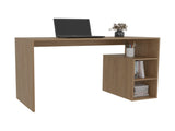Computer Desk, 3 Shelves, Light Pine B097P262378