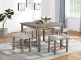 Dining Table, Bar Table and Chairs Set, 5 Piece Dining Table Set, Industrial Breakfast Table Set, W487P333512