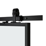 36 in. x 84 in. Glass Sliding Barn Door with 6FT Barn Door Hardware Kit & Soft Close 36675973