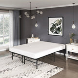 Black Metal Platform Foldable Bed Frame Full Size, Toolless High Profile Design B011P197726