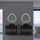 32 x 32 in. Gunmetal Grey Framed Dimmable Anti-Fog LED Bathroom Vanity Mirror W716P233470