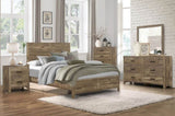 Rustic Style Dresser w 6 Storage Drawers Weathered Pine Finish Wooden Bedroom Furniture B011134289