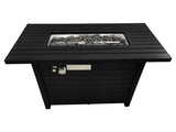 25" H x 42" W Steel Outdoor Fire Pit Table with Lid B120142198