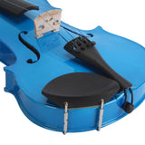 ZNTS New 4/4 Acoustic Violin Case Bow Rosin Dark Blue 05020187