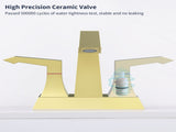 2-Handle Heavy Duty Bathroom with Drain and Supply Kits, Modern Style Lavatory Deck Mounted 59492495