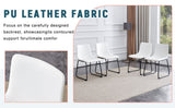 Classic White PU Leather Chair - A Fashionable Seat Suitable for Modern Minimalist and Industrial W3226P279062