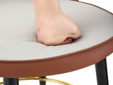360 &deg rotatable bar.Modern Brown and Light Gray Spliced Color PU comfortable upholstered bar W1151P268923