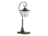 Landen 33" Contemporary Metal Task Lamp in Oil Rubbed Bronze with Clear Glass Shade from Grandview B202P224119
