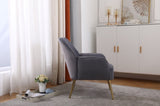 ZNTS Modern Mid Century Chair velvet Sherpa Armchair for Living Room Bedroom Office Easy Assemble W136165559