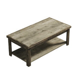 48 inch Coffee Table, No Assembly Required, Barnwood Finish GL-B108131548