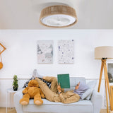 (Same as W1340137055/L10003) Bohemian style LED Dimmable Ceiling Light With Built-In Fan - Remote W1340P209774