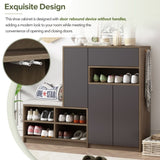 ON-TREND 2-in-1 Shoe Storage Bench & Shoe Cabinets
, Multi-functional Shoe Rack with Padded Seat, WF314405AAE