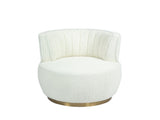 COOLMORE 360 Degree Swivel Cuddle Barrel Accent Sofa Chairs, Round Armchairs with Wide Upholstered, W395P232985