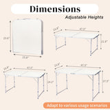 120 x 60 x 70 4Ft Portable Multipurpose Folding Table White 80927969