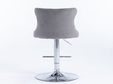 Furniture,Swivel Velvet Barstools Adjusatble Seat Height from 25-33 Inch, Modern Upholstered Chrome 49197082