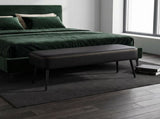 Mid-Century Modern Entryway Bench, Black 32942847